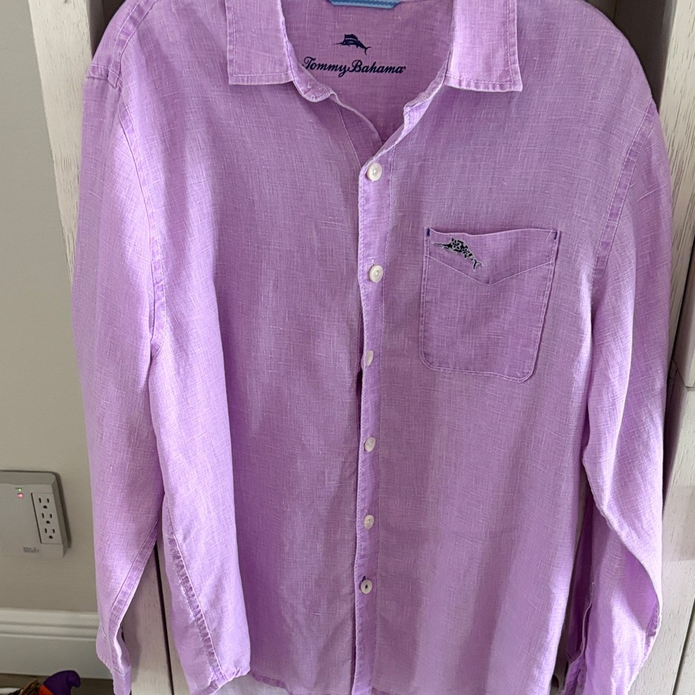 Tommy Bahama Light Purple Men's Casual Shirt